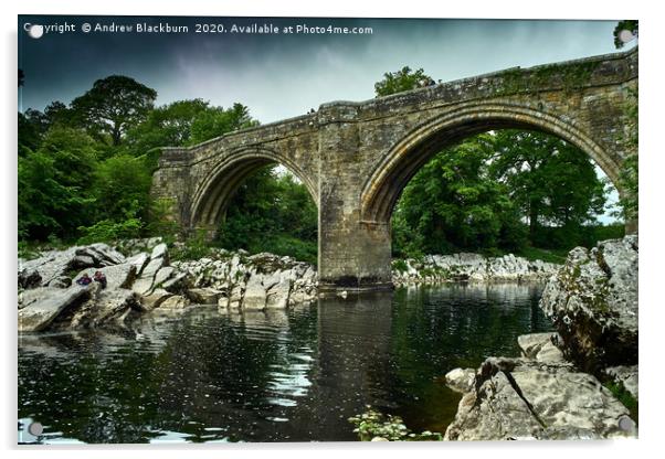 Devils Bridge, Kirkby Lonsdale, Cumbria...         Acrylic by Andy Blackburn