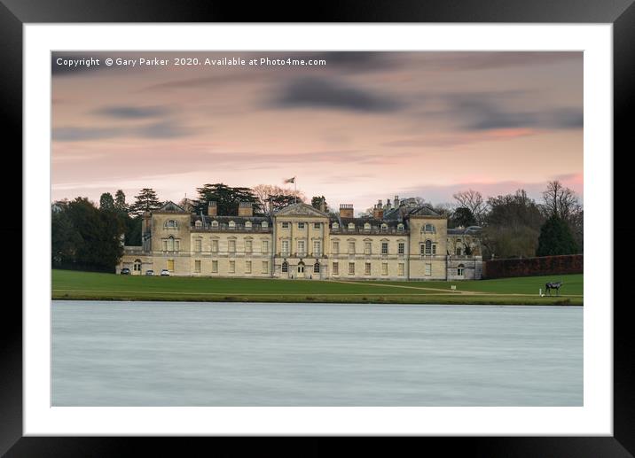 Woburn Abbey, in England, at sunset. Framed Mounted Print by Gary Parker
