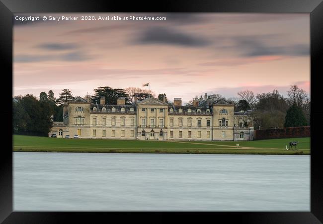 Woburn Abbey, in England, at sunset. Framed Print by Gary Parker
