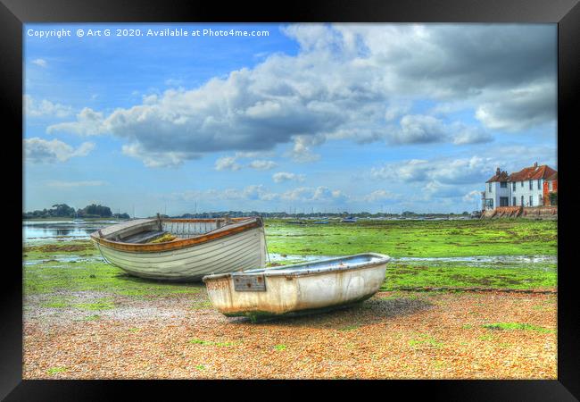 Boats at Bosham Framed Print by Art G