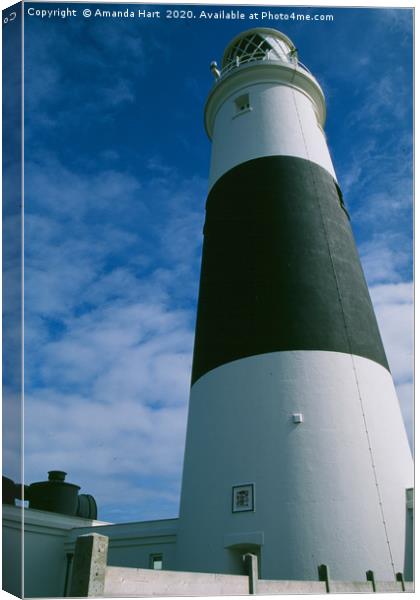 Quesnard Lighthouse Alderney Canvas Print by Amanda Hart