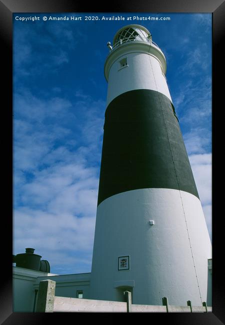 Quesnard Lighthouse Alderney Framed Print by Amanda Hart