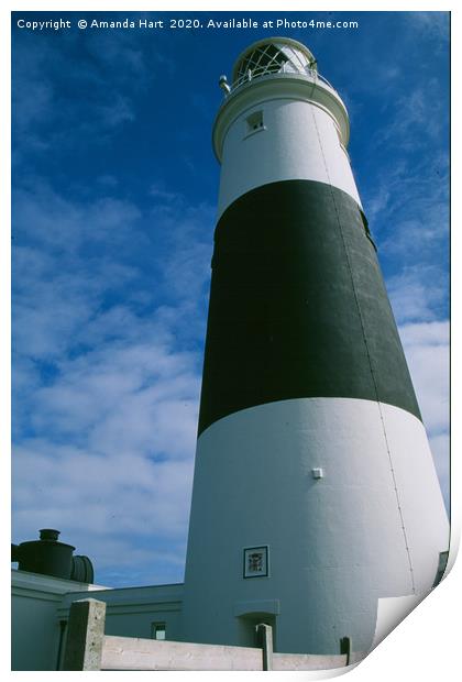 Quesnard Lighthouse Alderney Print by Amanda Hart