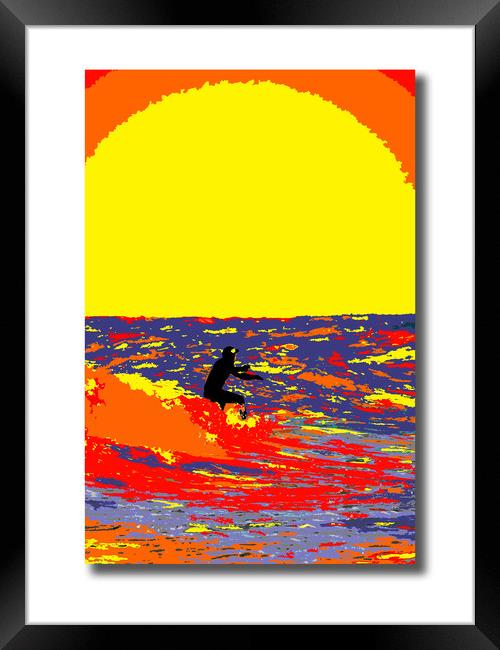 Rainbow Surfer 2 Framed Print by graham young