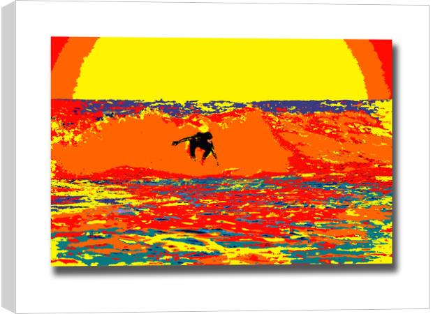 Rainbow Surfer 3 Canvas Print by graham young