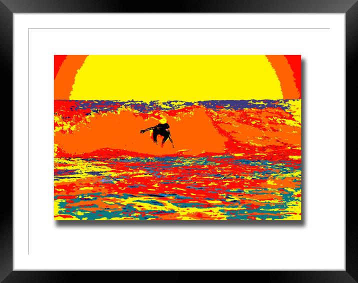 Rainbow Surfer 3 Framed Mounted Print by graham young