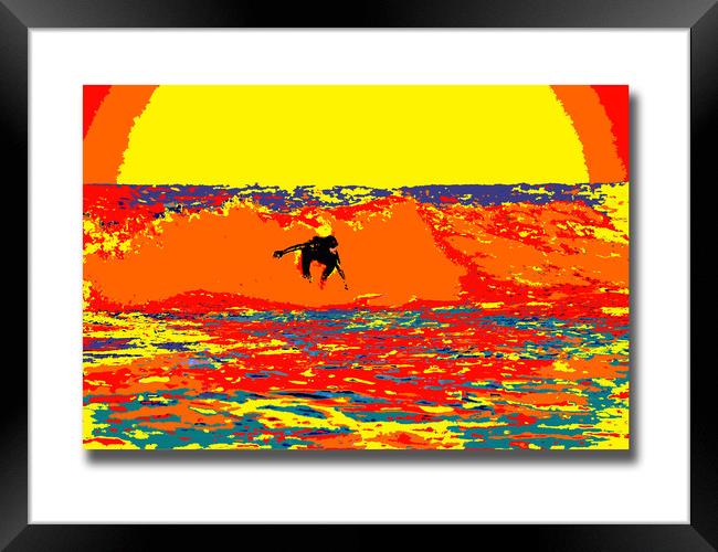 Rainbow Surfer 3 Framed Print by graham young