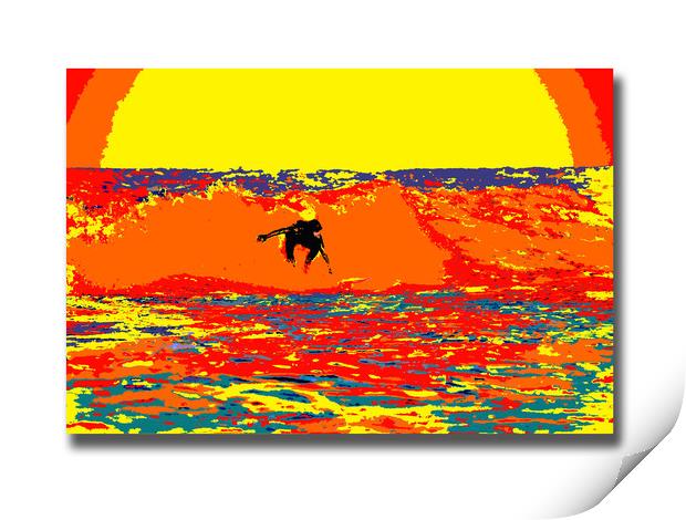 Rainbow Surfer 3 Print by graham young