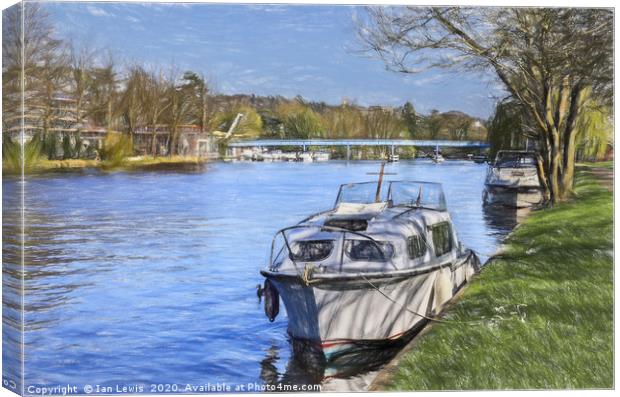 The River Thames At Cookham Canvas Print by Ian Lewis
