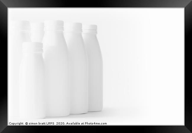 White Trash - recycled bottles artwork 0003 Framed Print by Simon Bratt LRPS