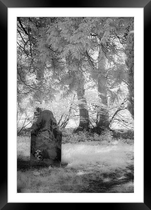 Sunny Day In the Churchyard - Infrared Framed Mounted Print by Ann Garrett