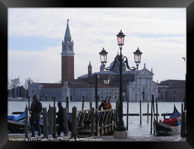San Giorgio Maggiore from St.Mark's Square, Venice Framed Print by Lewis Platten