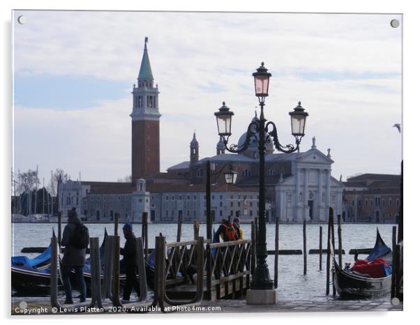 San Giorgio Maggiore from St.Mark's Square, Venice Acrylic by Lewis Platten