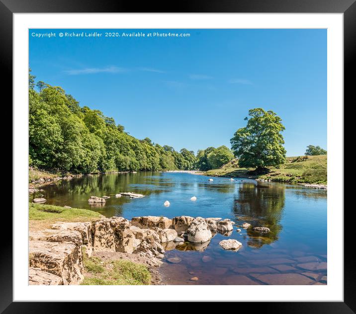 The River Tees at Rokeby in Summer (2) Framed Mounted Print by Richard Laidler