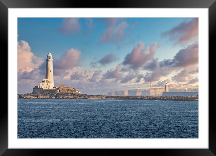 Four Lighthouses - Tyne & Wear Coast Framed Mounted Print by Paul Appleby