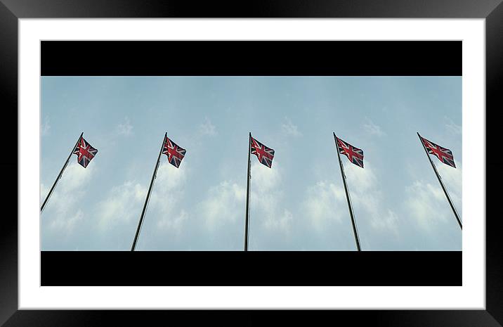 five flags Framed Mounted Print by Heather Newton