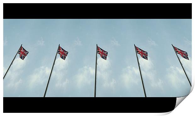 five flags Print by Heather Newton