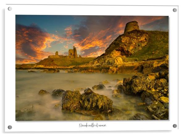 Newark castle at sunrise. Acrylic by JC studios LRPS ARPS