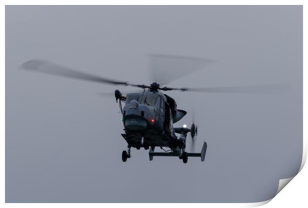 Royal Navy Lynx Helicopter Print by Paul Chambers