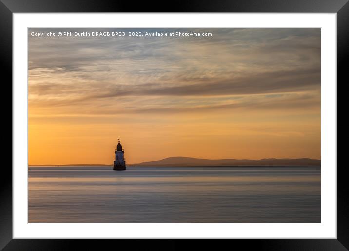 West Coast Lighthouse Sunset Framed Mounted Print by Phil Durkin DPAGB BPE4
