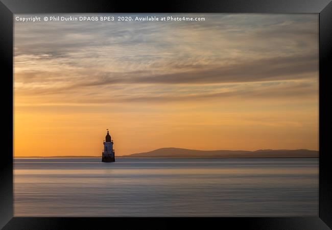 West Coast Lighthouse Sunset Framed Print by Phil Durkin DPAGB BPE4