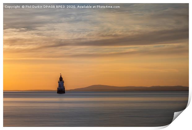 West Coast Lighthouse Sunset Print by Phil Durkin DPAGB BPE4