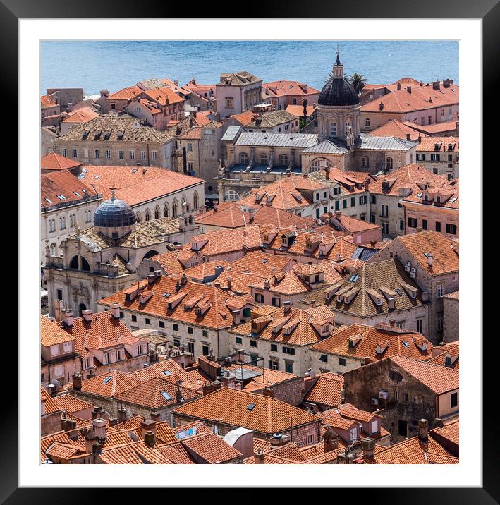 Stunning Views of Dubrovnik's Old Town Rooftops Framed Mounted Print by Jason Wells