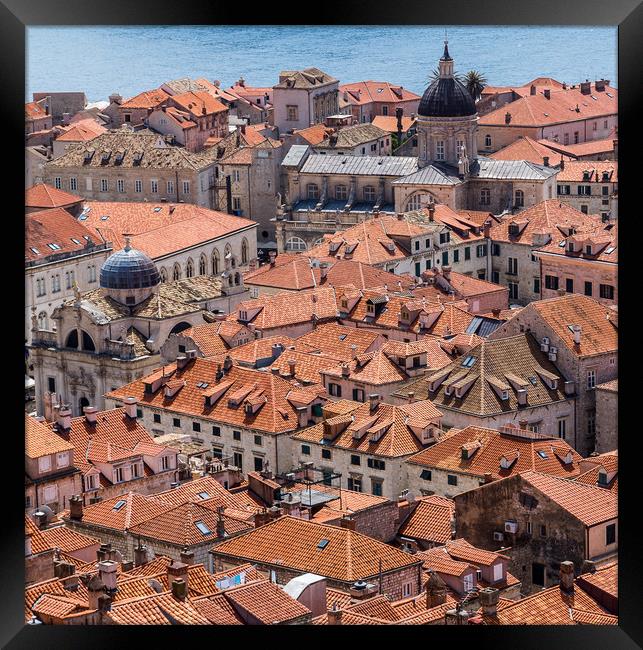 Stunning Views of Dubrovnik's Old Town Rooftops Framed Print by Jason Wells