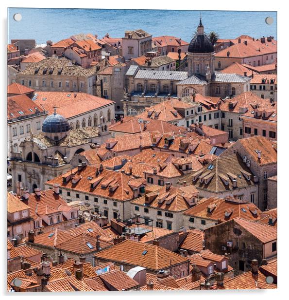 Stunning Views of Dubrovnik's Old Town Rooftops Acrylic by Jason Wells