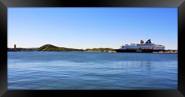 the scenic Oslofjord on a sightseeing fjord cruise Framed Print by M. J. Photography