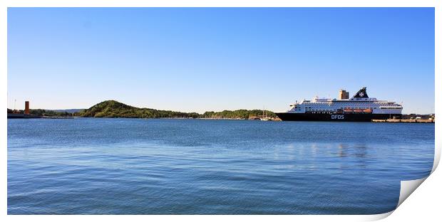 the scenic Oslofjord on a sightseeing fjord cruise Print by M. J. Photography