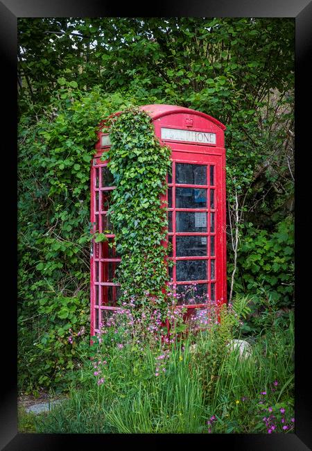 Abandoned British phone booth Framed Print by Leighton Collins