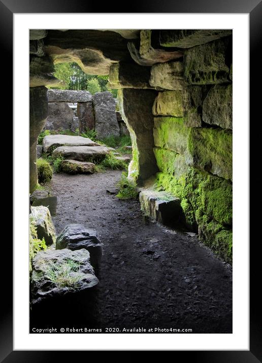 The Druid Cave Framed Mounted Print by Lrd Robert Barnes