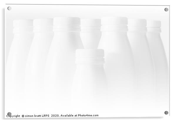 White Trash - recycled bottles artwork 005 Acrylic by Simon Bratt LRPS