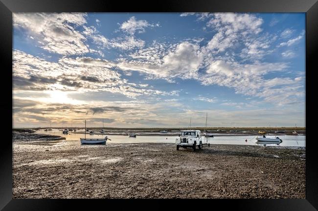 An hour before sunset at Brancaster Staithe  Framed Print by Gary Pearson