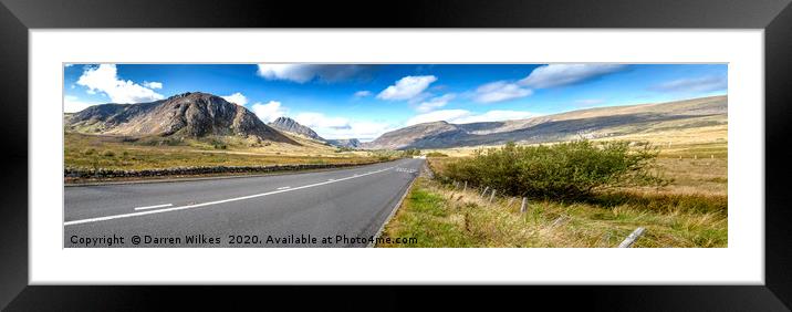 Panoramic View Tryfan North Wales  Framed Mounted Print by Darren Wilkes