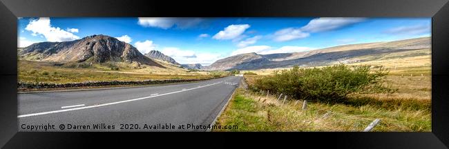 Panoramic View Tryfan North Wales  Framed Print by Darren Wilkes