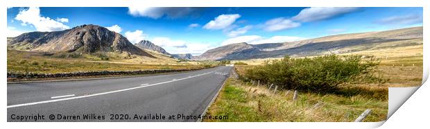 Panoramic View Tryfan North Wales  Print by Darren Wilkes