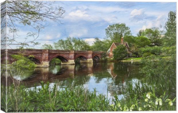 Clifton Hampden Bridge Canvas Print by Ian Lewis