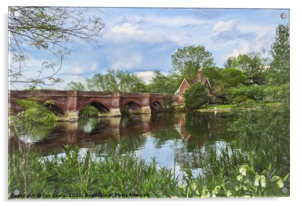 Clifton Hampden Bridge Acrylic by Ian Lewis
