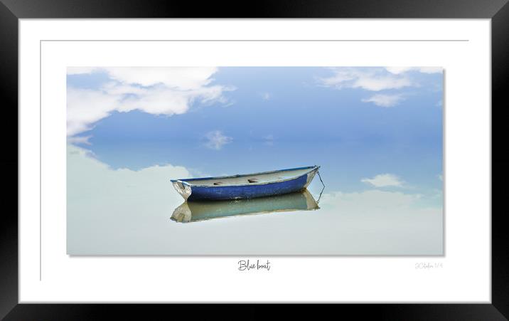 Blue boat Framed Mounted Print by JC studios LRPS ARPS