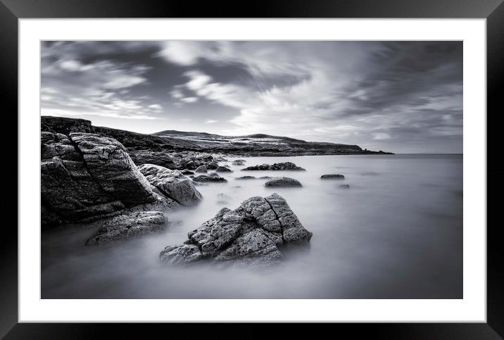 Tranquil Seascape at Loch an Alltain Duibh Framed Mounted Print by Jim Round