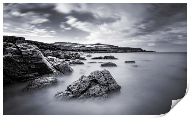 Tranquil Seascape at Loch an Alltain Duibh Print by Jim Round