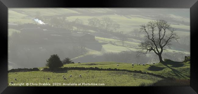 A view from Ramshaw Rocks                          Framed Print by Chris Drabble