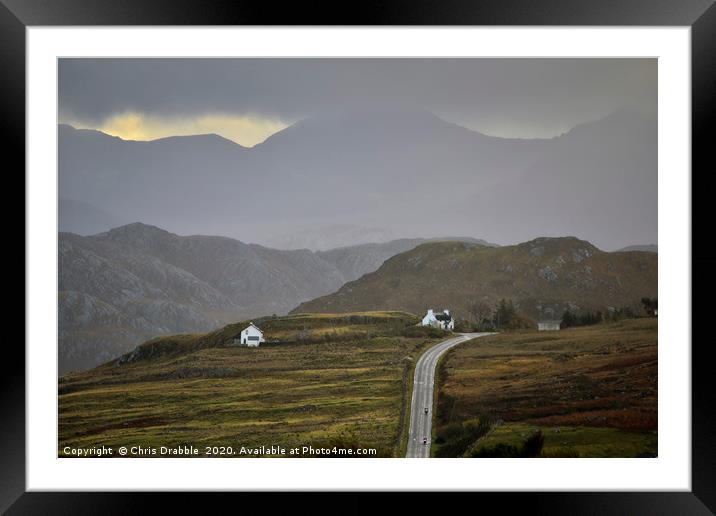 An Teallach from the A832                          Framed Mounted Print by Chris Drabble
