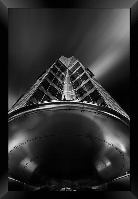 New York Space Ship Framed Print by Martin Williams
