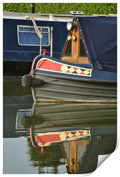 Narrowboat at Cooks Wharf Print by graham young