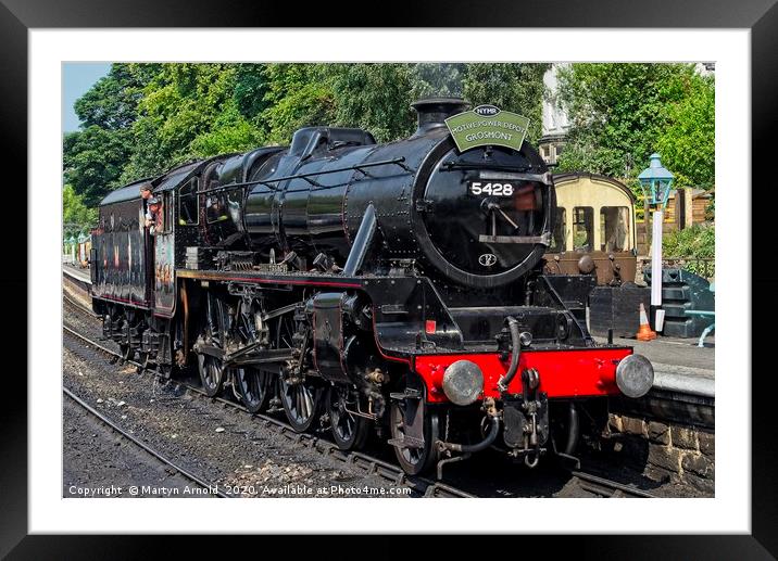 Steam Train on the North York Moors Railway  Framed Mounted Print by Martyn Arnold