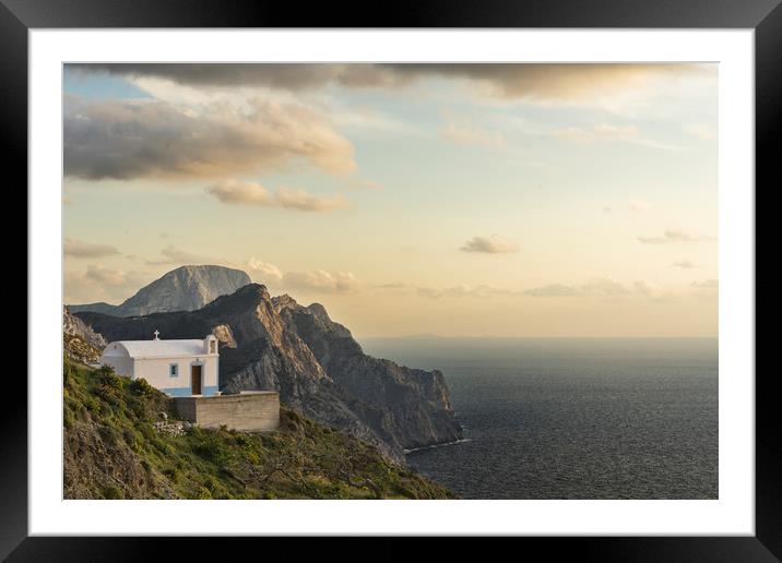 Olympos Karpathos island Greece Framed Mounted Print by hector Christiaen