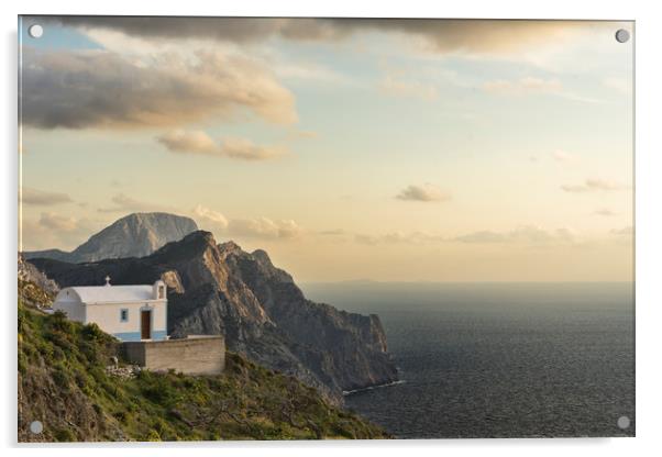 Olympos Karpathos island Greece Acrylic by hector Christiaen